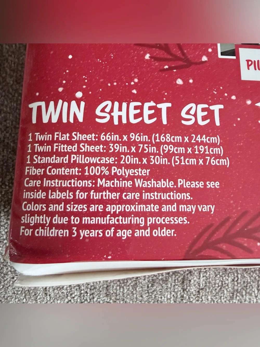 Disney Lilo & Stitch Holiday Twin Sheet Set 3 Piece New